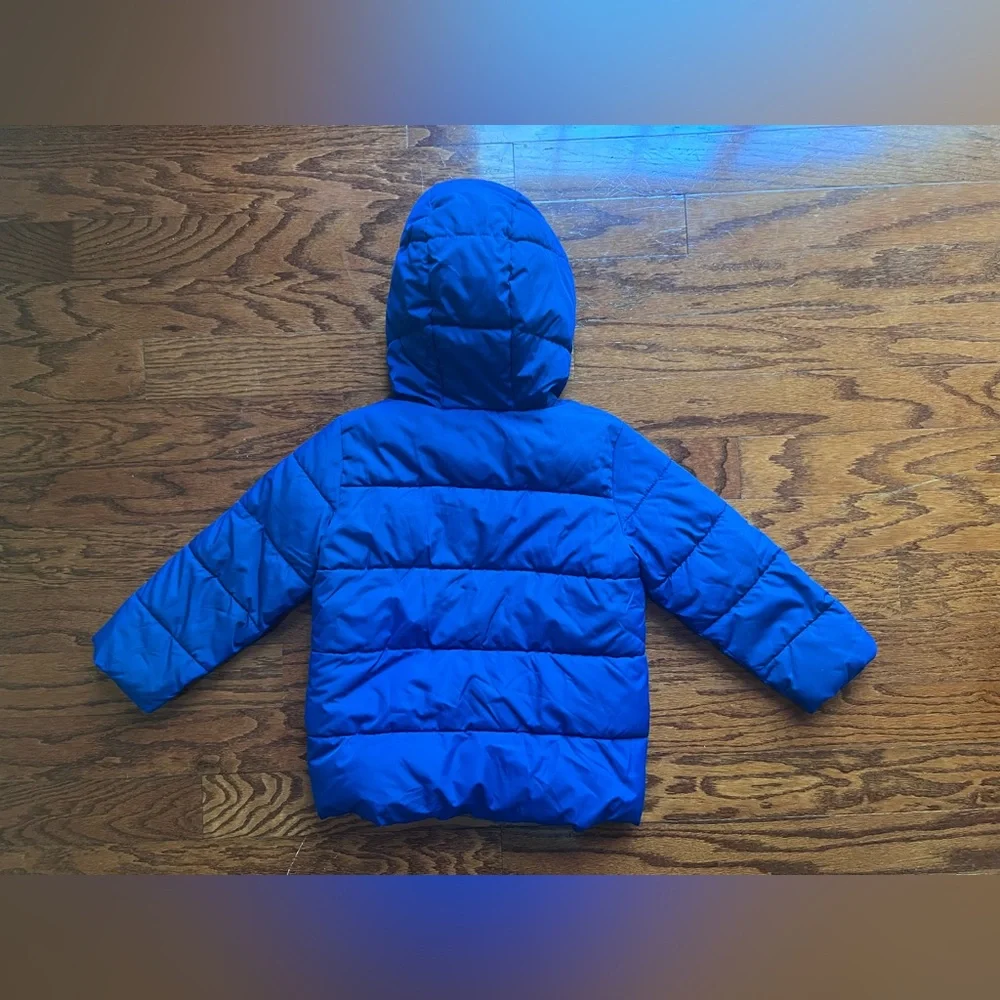 GAP Kids Teal Blue Hooded Puffer Jacket